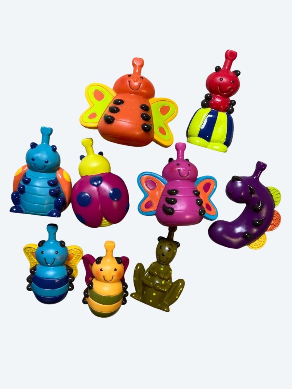 Stacking Ladybug Toy Multicolor Durable Plastic Interactive Play For Toddlers